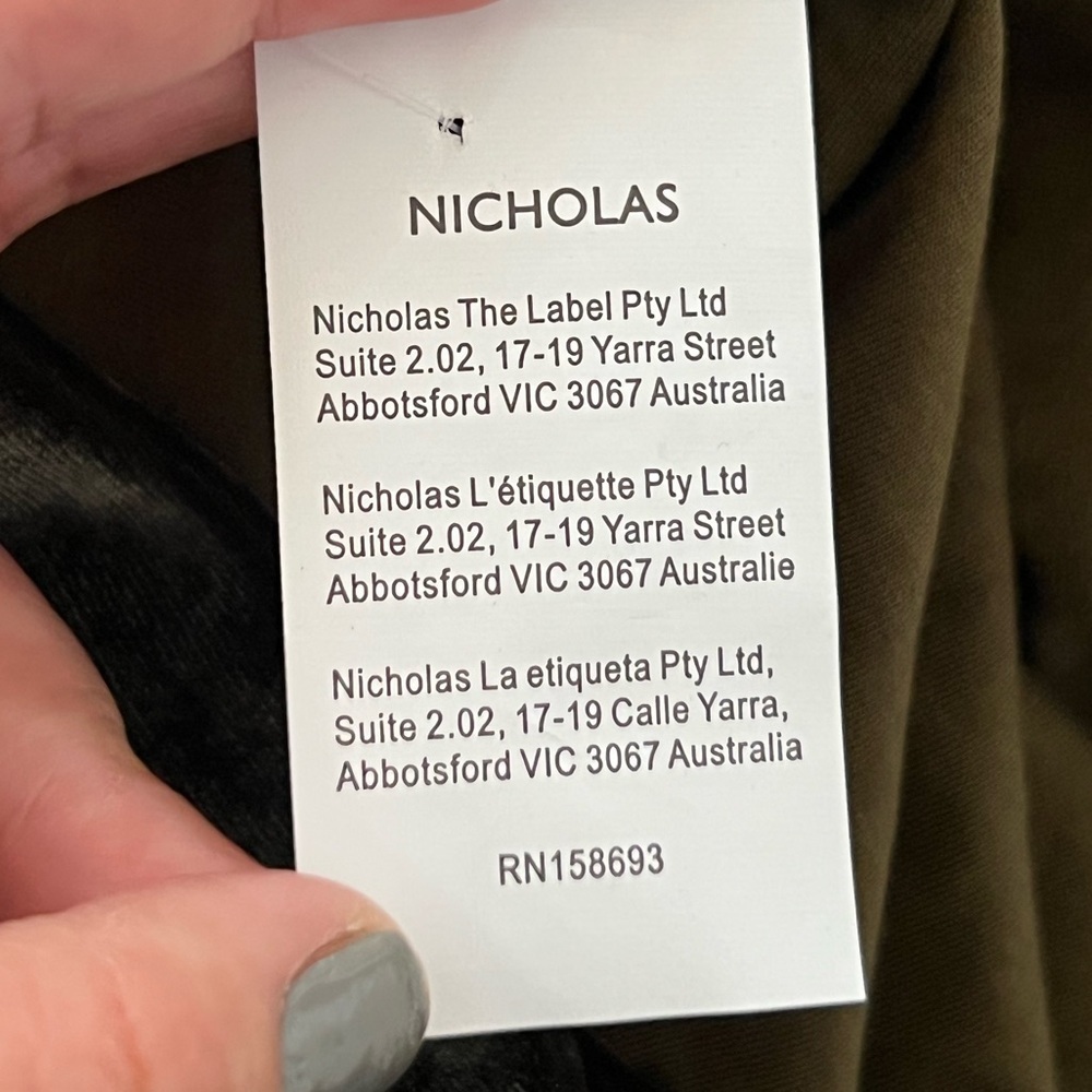 NWOT Nicholas Lyssa Dress Forest Size 4 Velvet Keyhole Mini Revolve - Picture 16 of 16